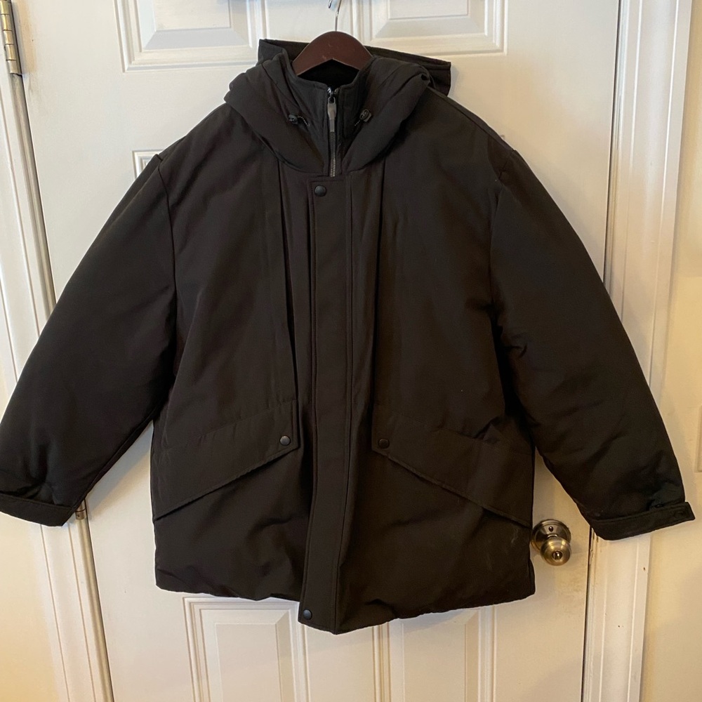 Cole Haan Men's Black Hooded Jacket Size: XXL